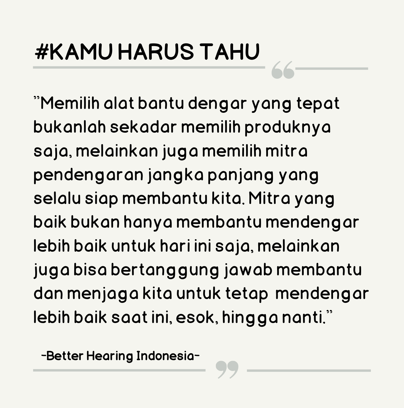 Kamu Harus Tahu - alatbantudengar.id