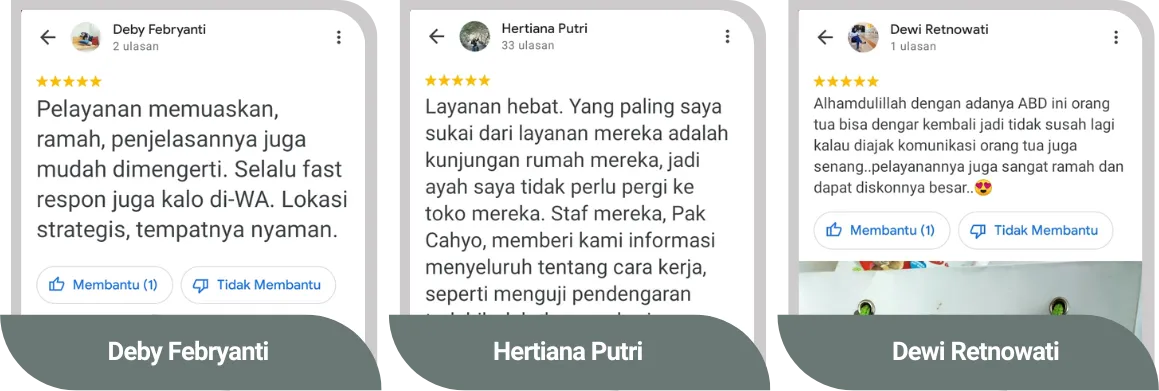 Testimoni alat bantu dengar