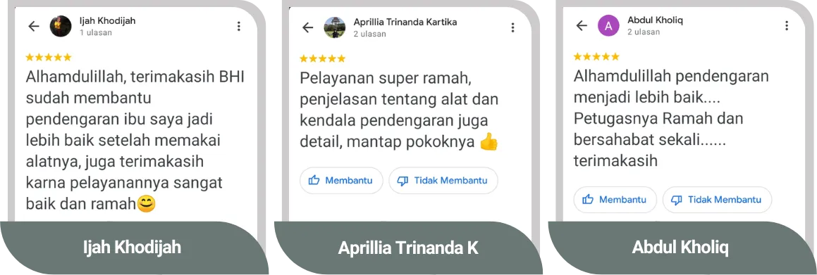 Testimoni alat bantu dengar